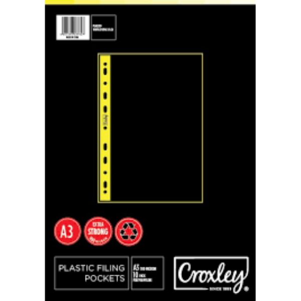 Filing Pockets Croxley A3 100Micron 10S Pla3399