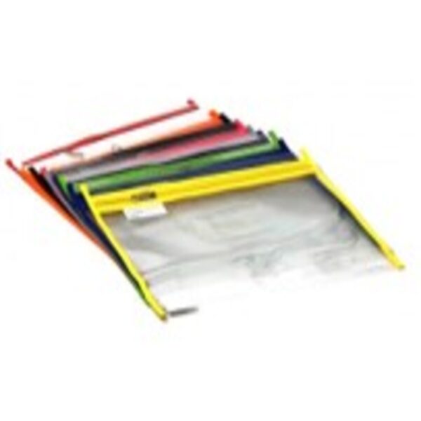 BOOK BAG REXEL ZIPPER L ASSTD COLOURS