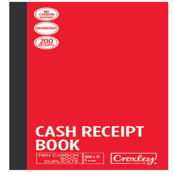 BOOK - CASH RECEIPT CROXLEY SPRINGBOK JD409