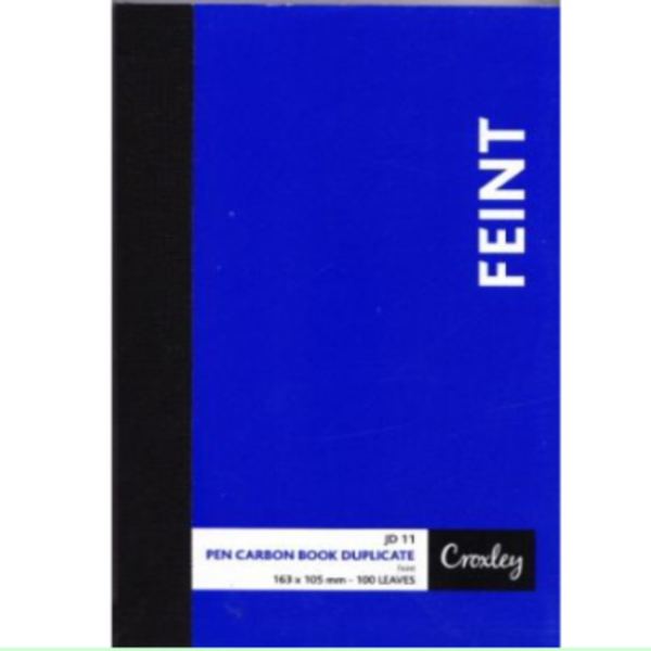 BOOK - DUPLICATE CROXLEY FEINT A6 JD11
