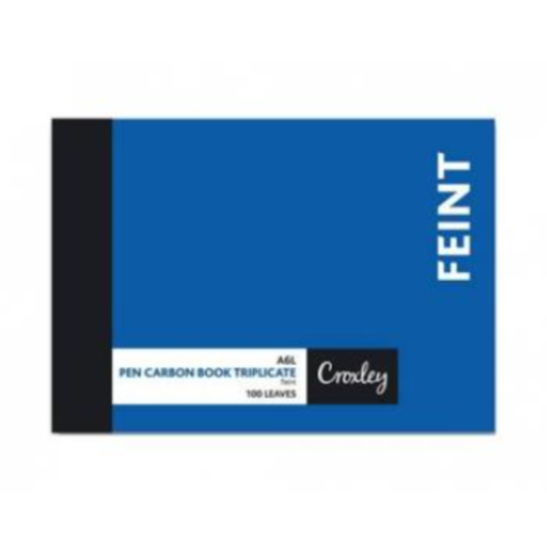 BOOK - TRIPLICATE CROXLEY FEINT A6L JD16T
