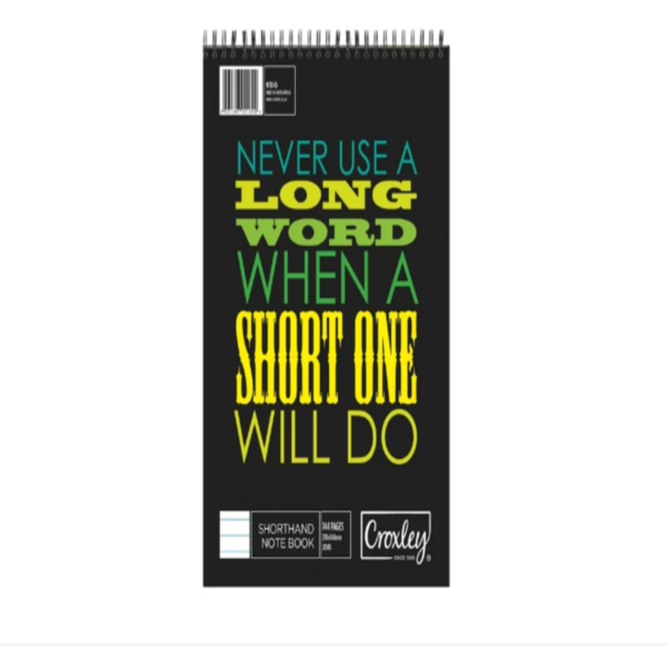 BOOK - SHORTHAND NOTE CROXLEY 144PG WIRE BOUND FEI