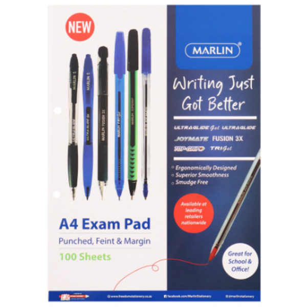 EXAM PAD CASTELLO A4 100PG PUNCHED