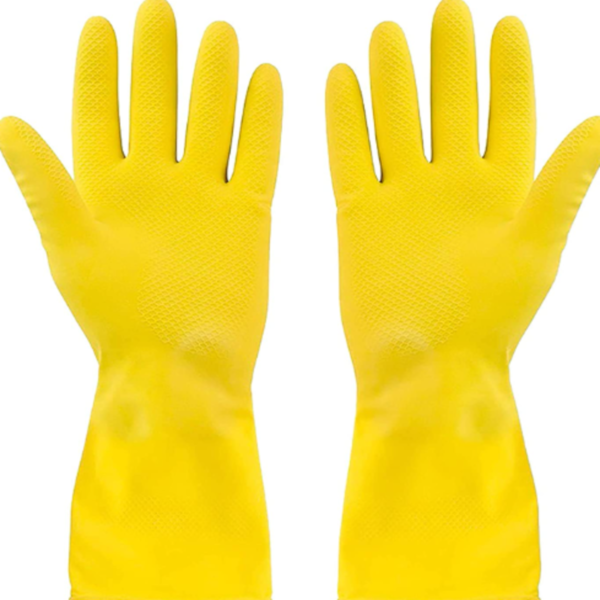 GLOVES HOUSEHOLD RUBBER YELLOW