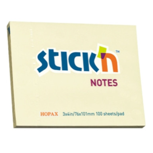 STICKY NOTES STICKN 76X101 YELLOW 21008