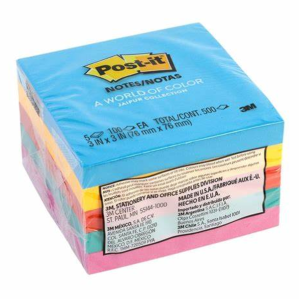 STICKY NOTES POST-IT 76X76 POP-UP 3M ASSTD 100S