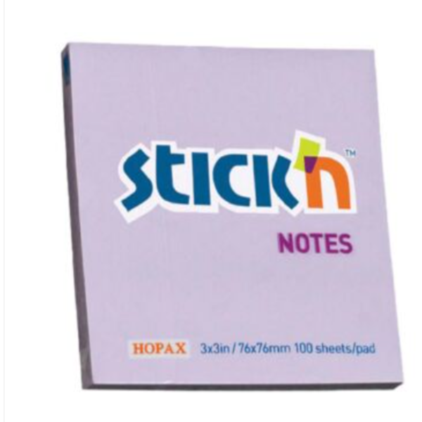 STICKY NOTES STICKN 76x76 PASTEL PURPLE 21403