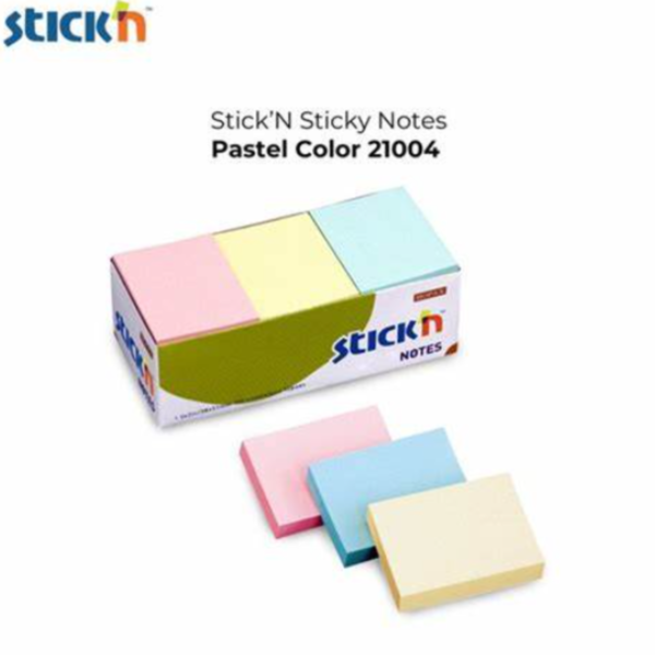 STICKY NOTES STICKN 38X51 PASTEL MIX 12S 21004